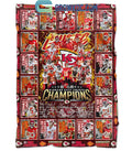 Kansas City Chiefs Super Bowl Champions 2025 Flecee Blanket Quilt