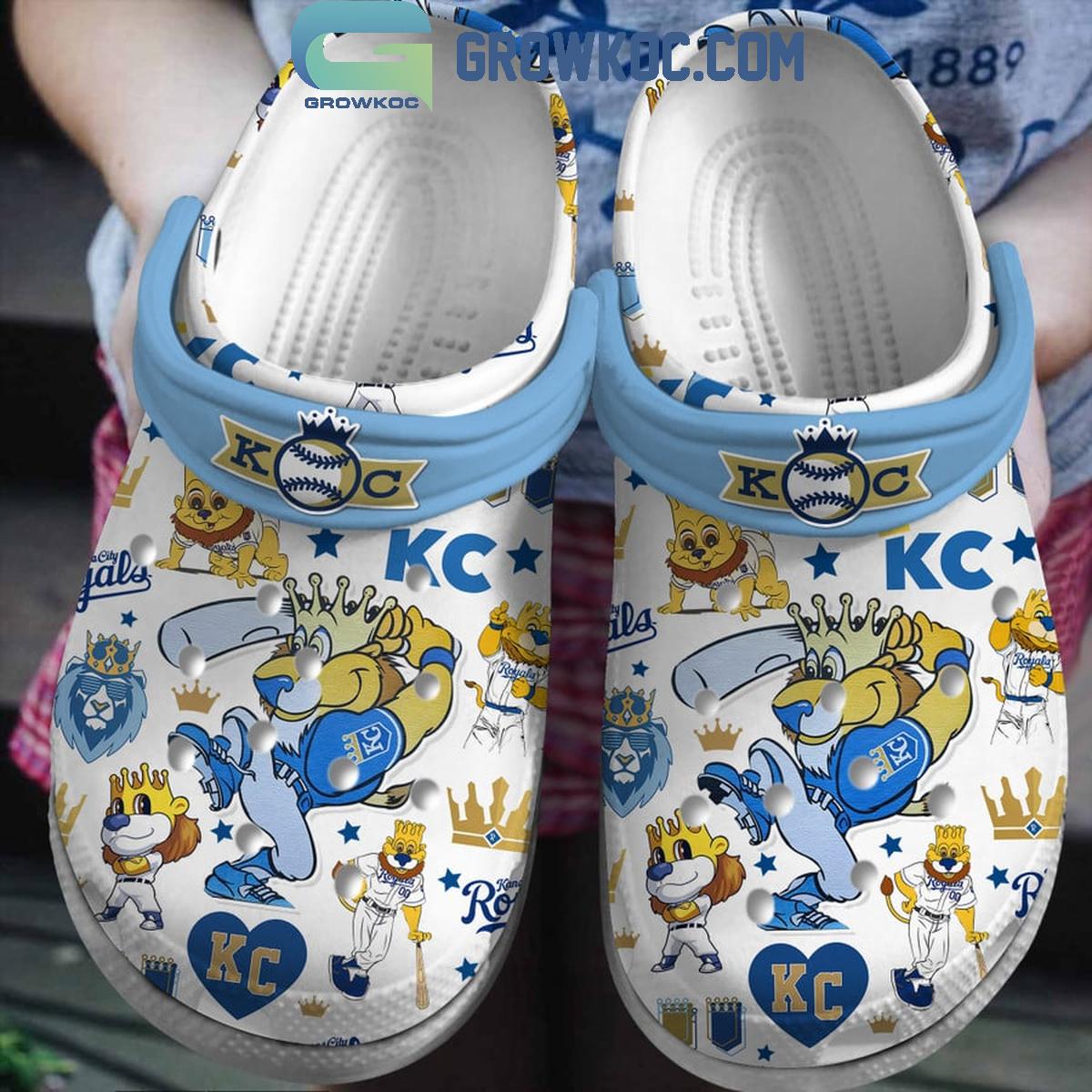 Kansas City Royals Sluggerrr Baseball Fan Crocs Clogs