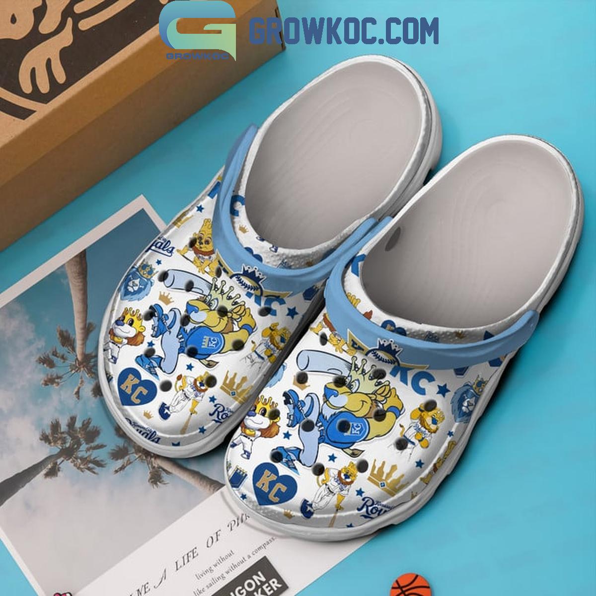 Kansas City Royals Sluggerrr Baseball Fan Crocs Clogs