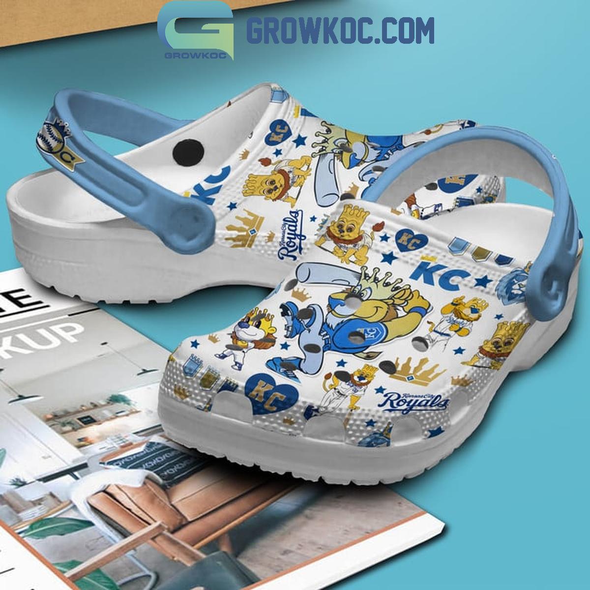 Kansas City Royals Sluggerrr Baseball Fan Crocs Clogs