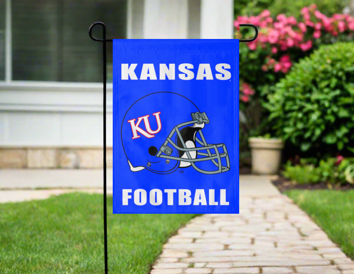 Kansas Football Double Sided Garden Flag