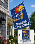 Kansas Jayhawks Banner Logo House Flag