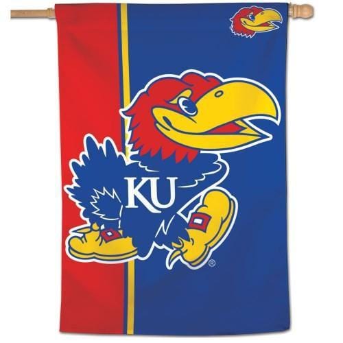Kansas Jayhawks Flag Striped House Banner
