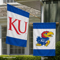 Kansas Jayhawks House Flag 2 Sided Vertical Banner