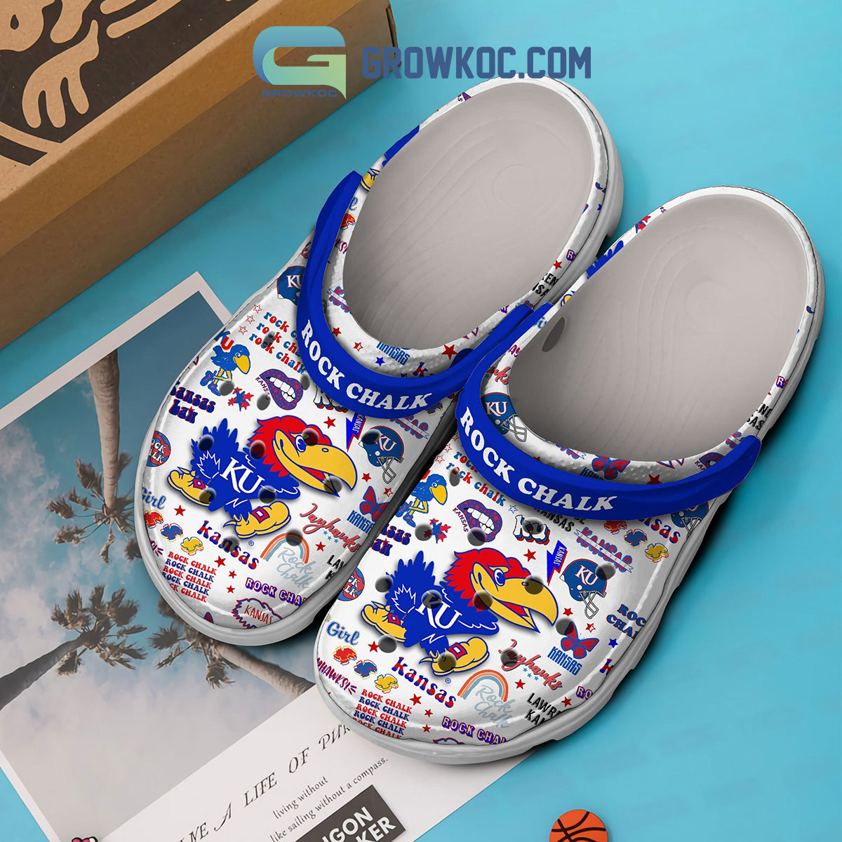 Kansas Jayhawks NCAA Rock Chalk Clogs Crocs