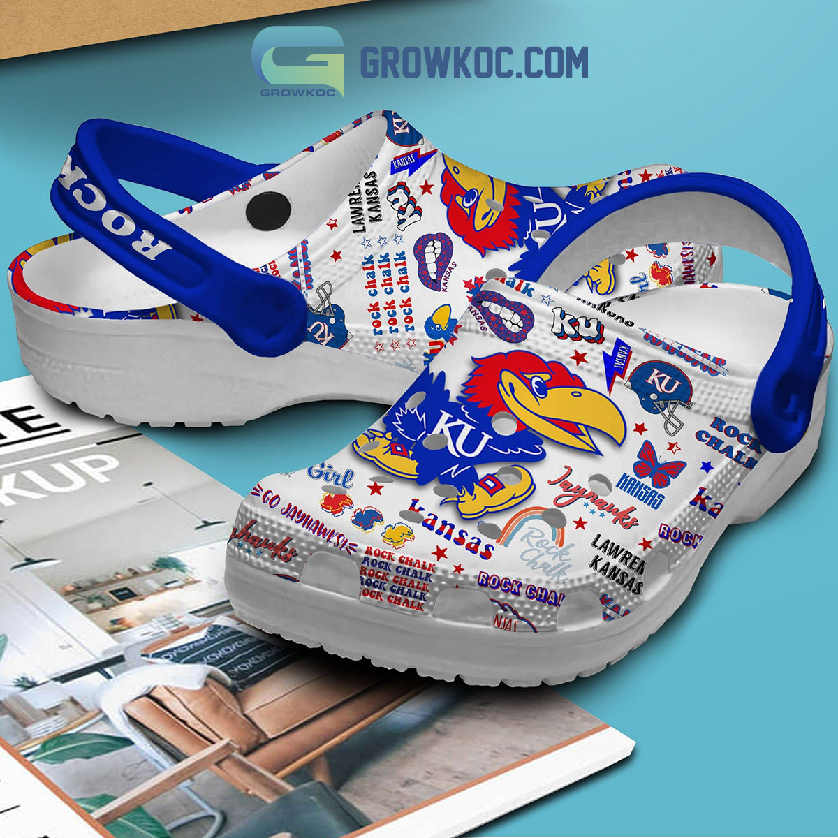 Kansas Jayhawks NCAA Rock Chalk Clogs Crocs