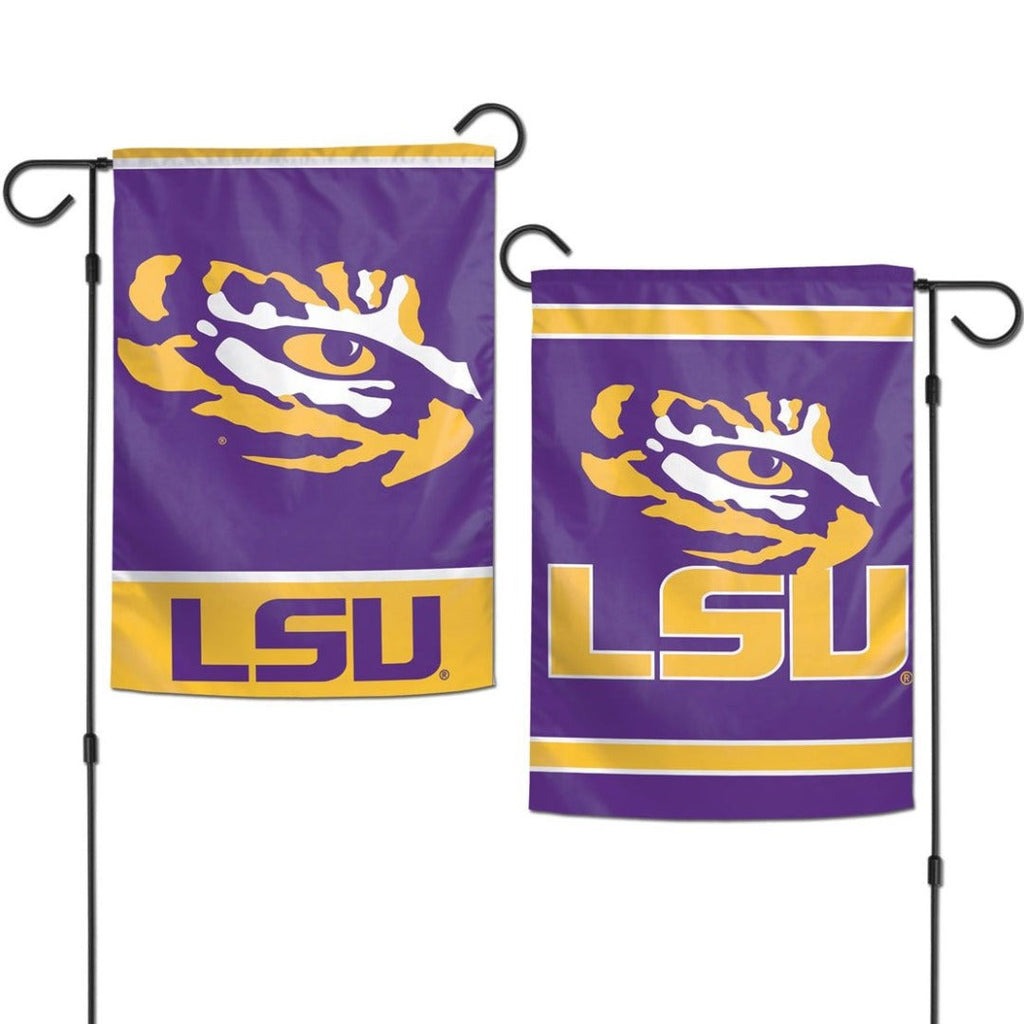 LSU Tigers 2 Sided Garden Flag Double Logo Tiger Eye