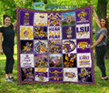 LSU Tigers NCAA Collection Design Fleece Blanket Quilt