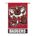 University of Wisconsin Mascot Suede House Flag Justin Patten
