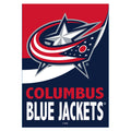 Columbus Blue Jackets Burlap Flag House Size