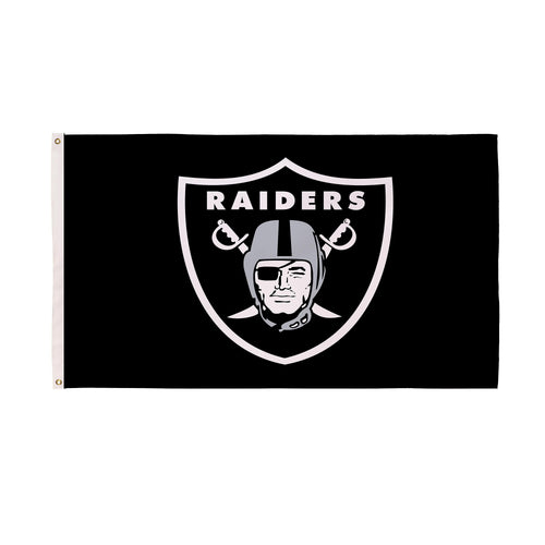 3'x5' Single Sided Flag w/ 2 Grommets, Las Vegas Raiders