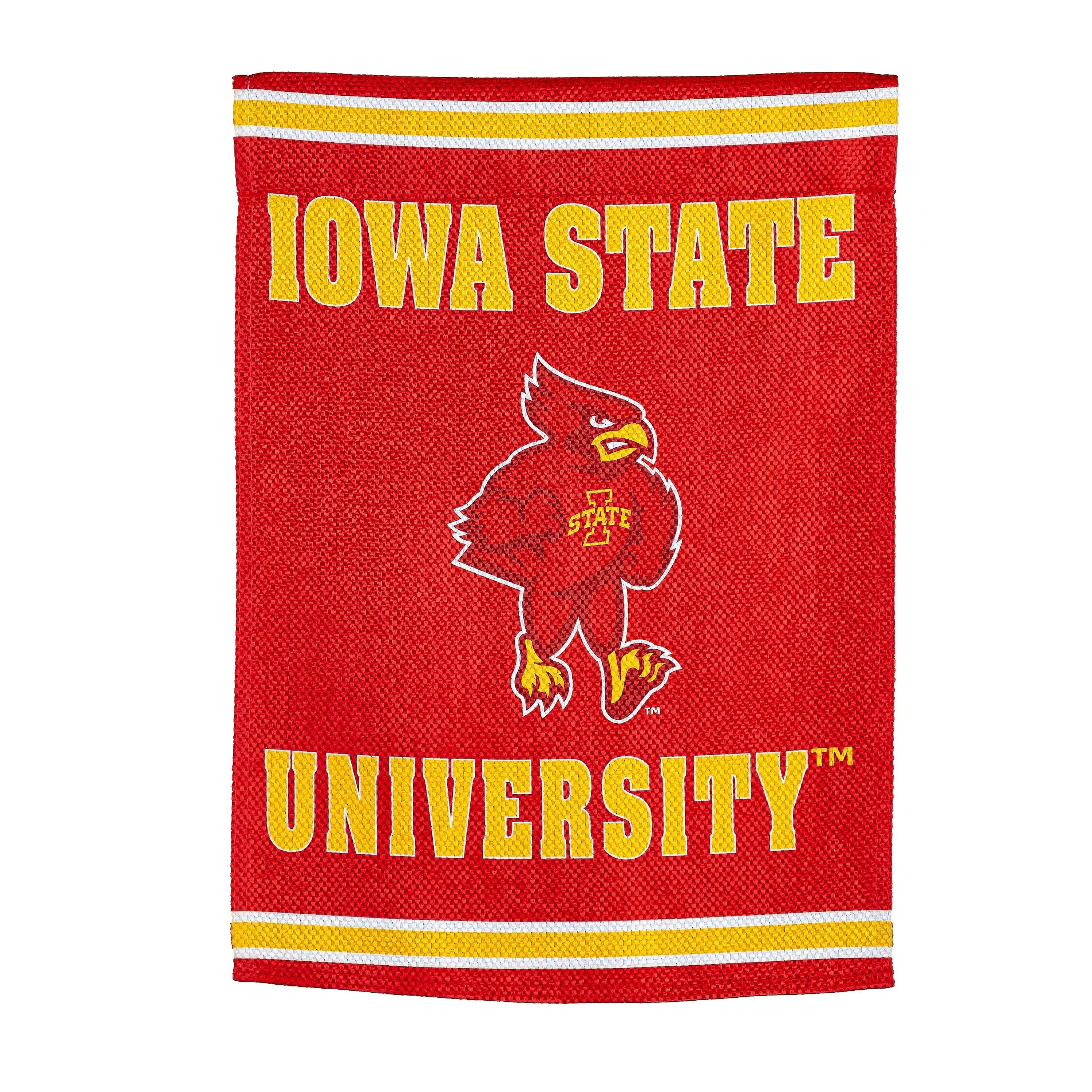 Embossed Suede Flag, House Size, Iowa State University
