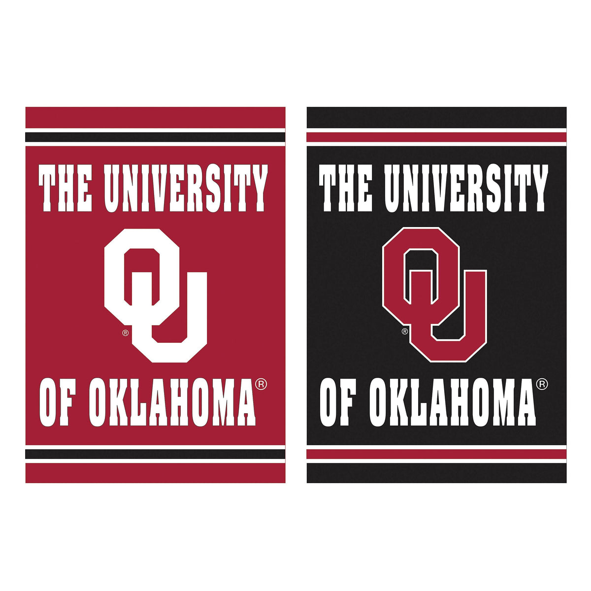 University of Oklahoma Embossed Suede House Flag