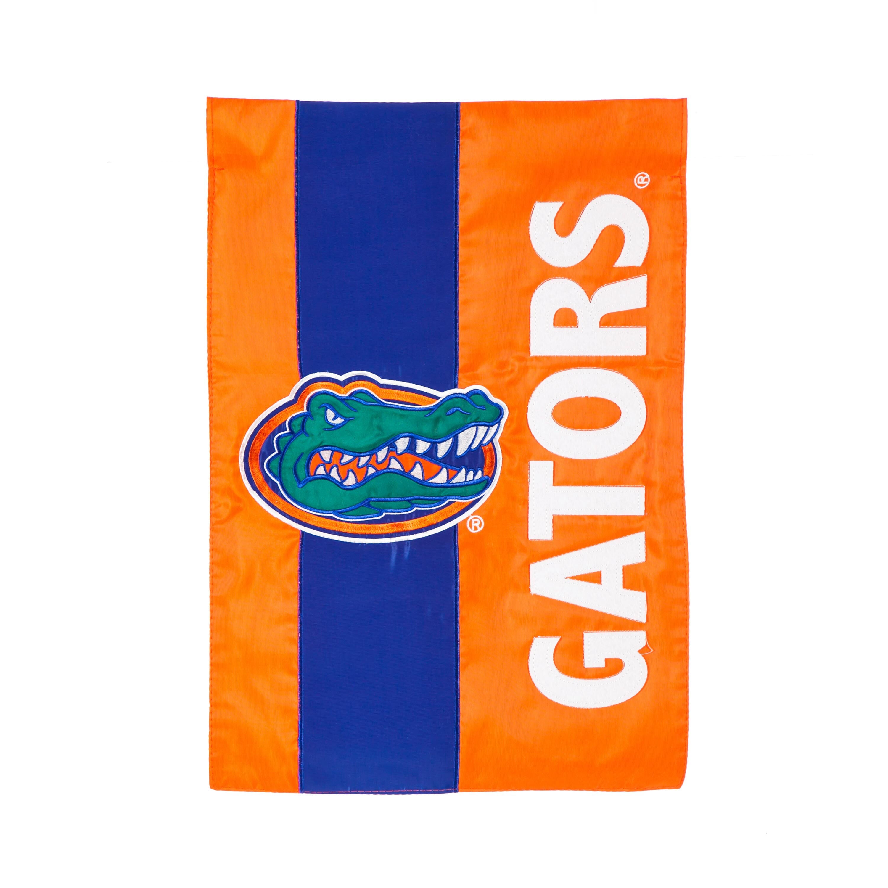 University of Florida Mixed-Material Embellished Appliqué Garden Flag