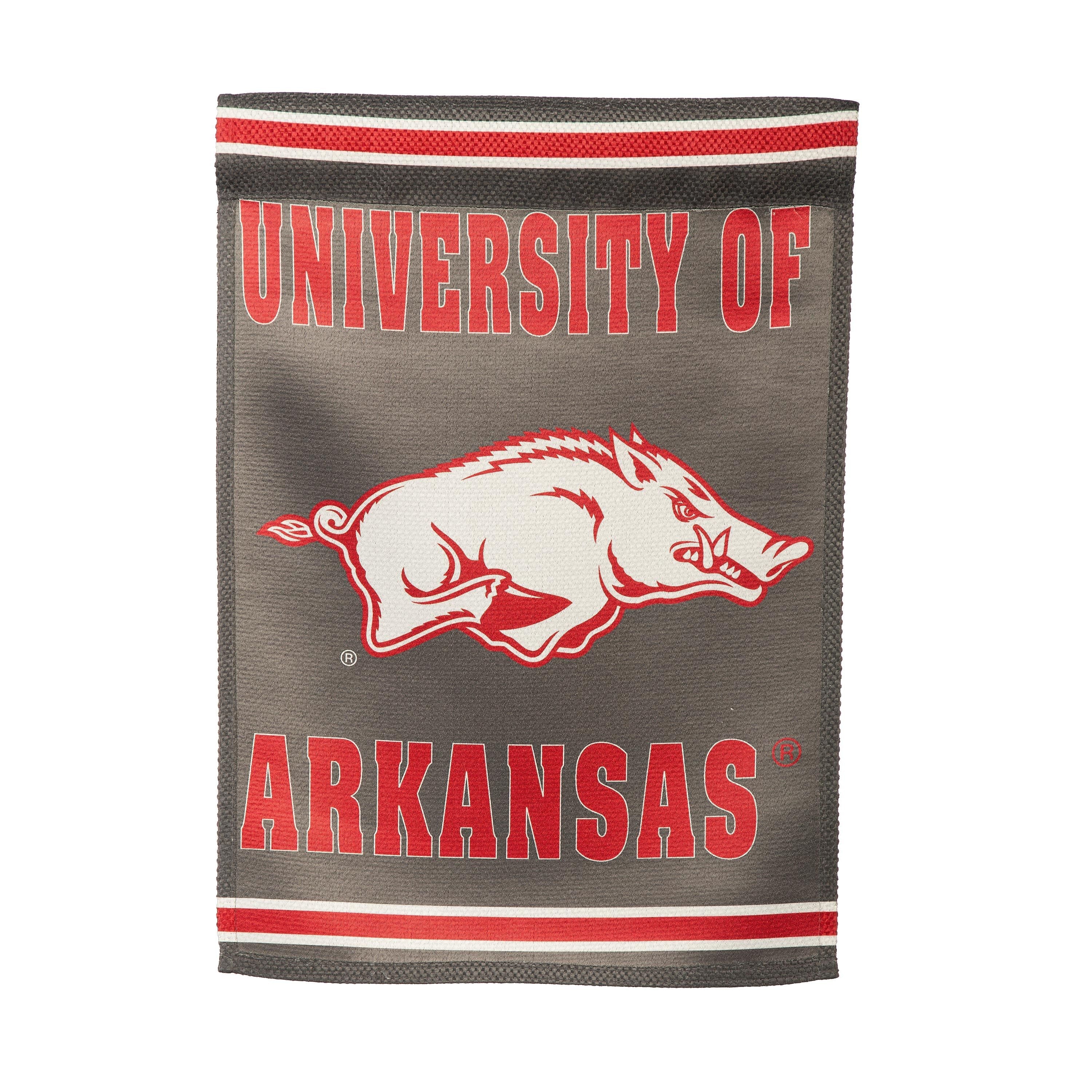 Embossed Suede Flag, GDN Size, University of Arkansas