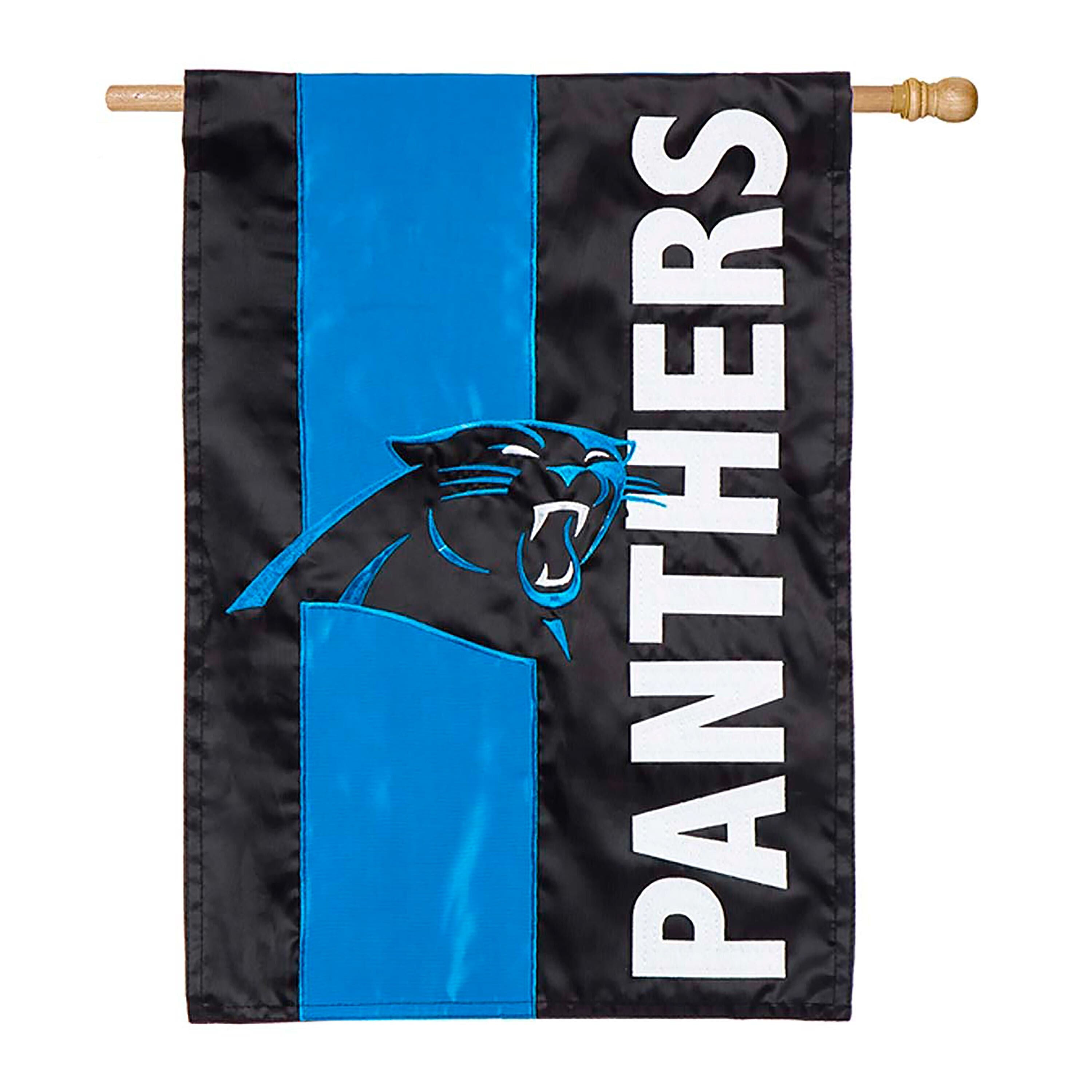 Carolina Panthers Mixed-Material Embellished Appliqu?ouse Flag