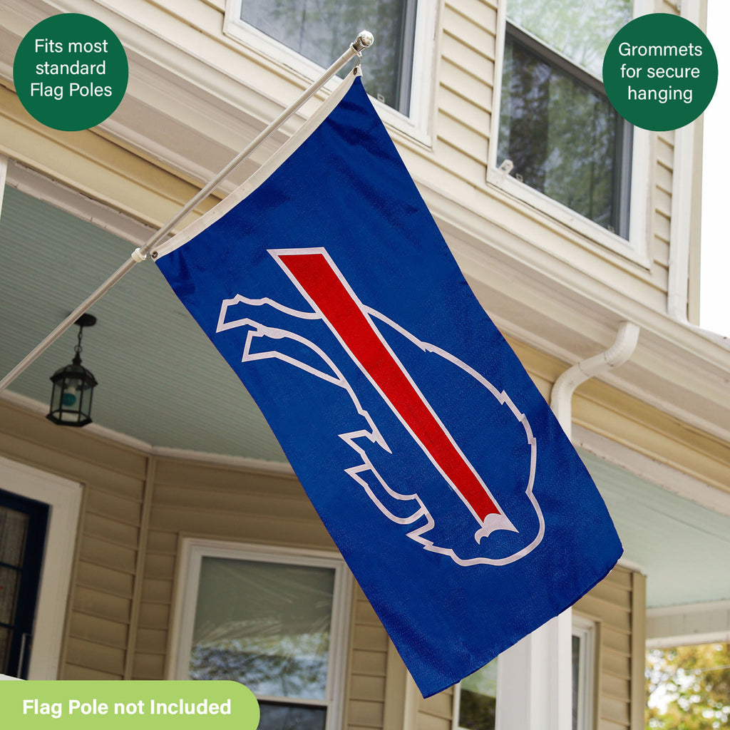 3'x5' Single Sided Flag w/ 2 Grommets, Buffalo Bills