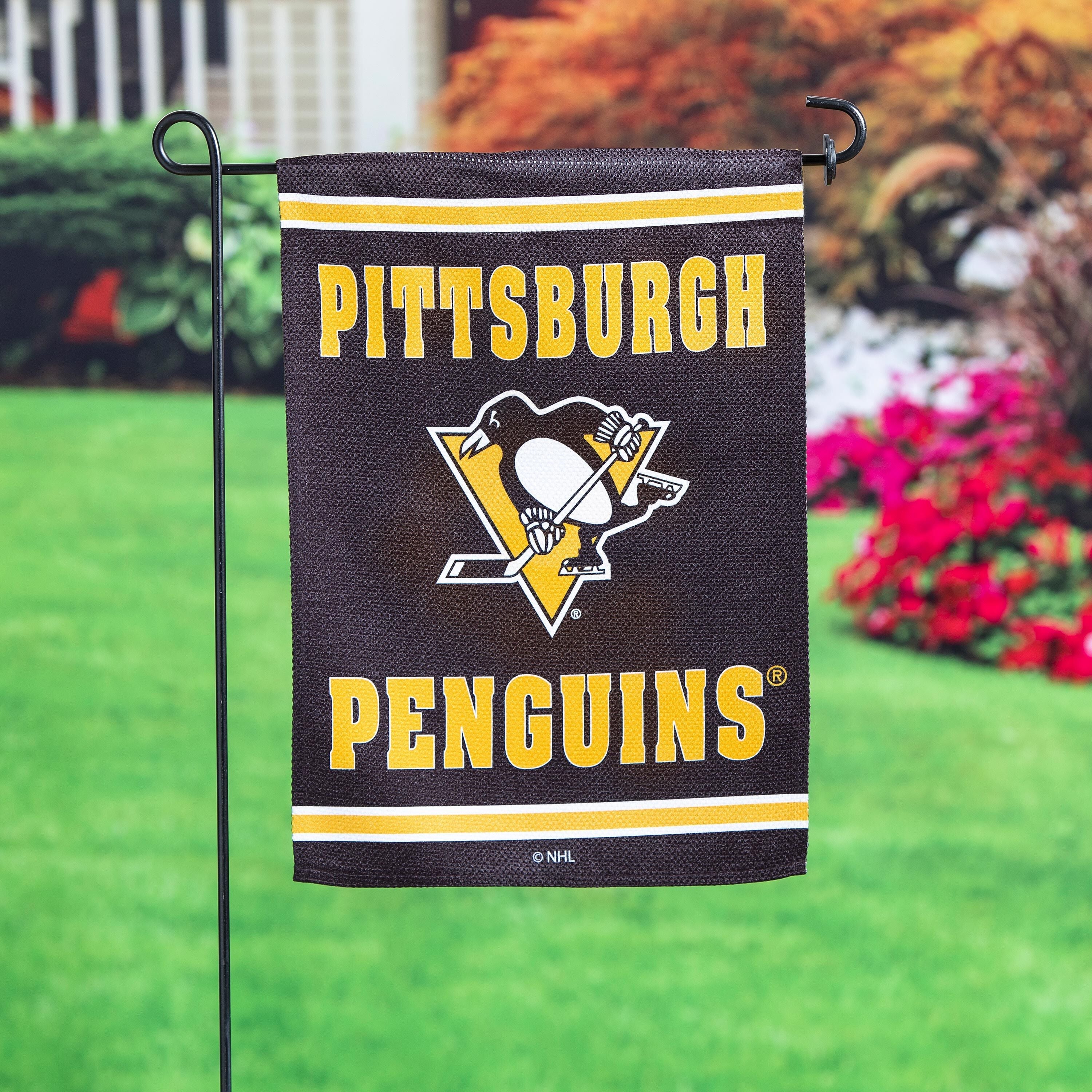 Pittsburgh Penguins Embossed Suede Garden Flag