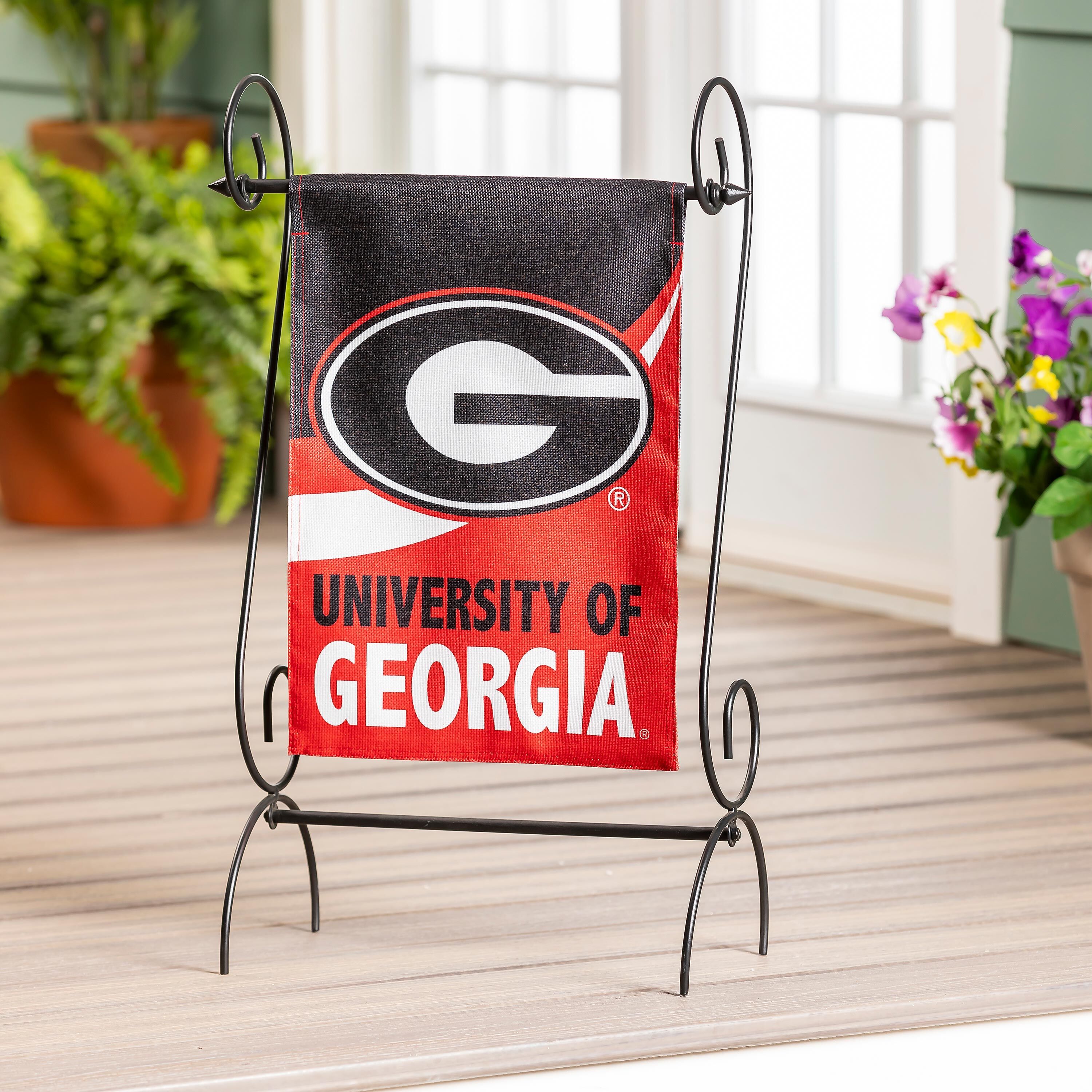 University of Georgia Burlap Flag GDN Size