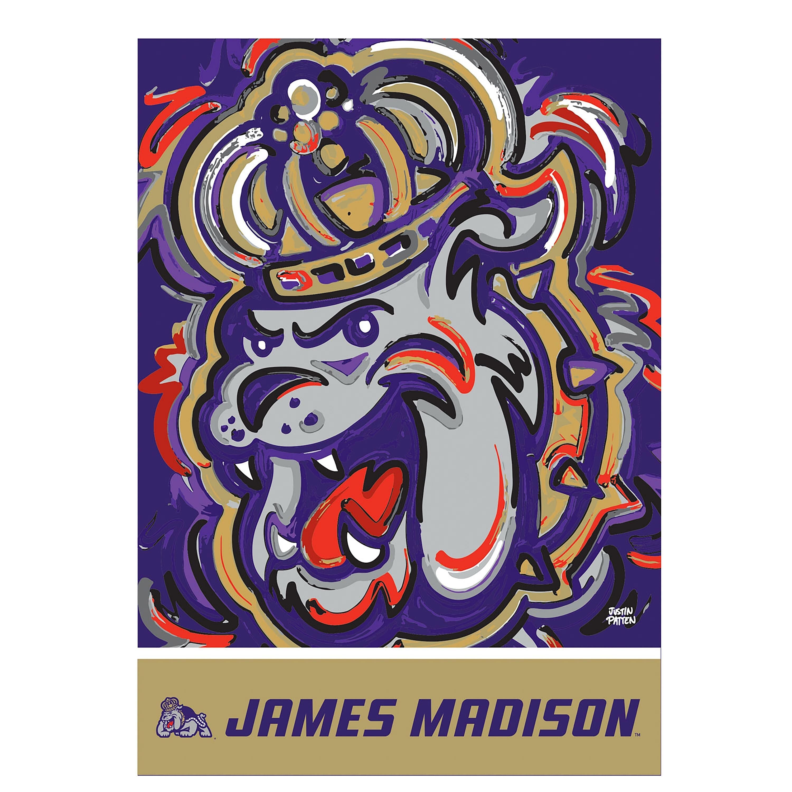 James Madison University Justin Patten Suede House Flag