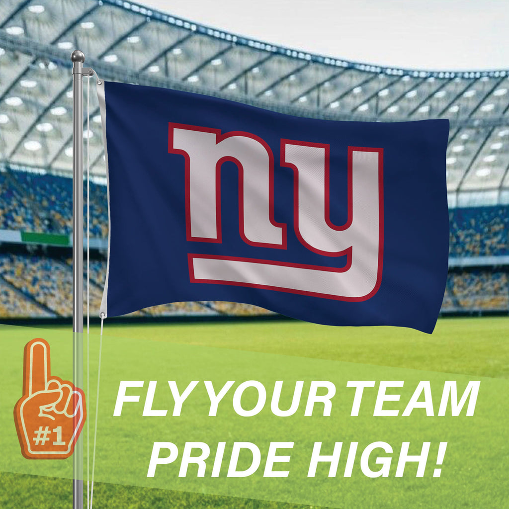 New York Giants Single Sided Flag w/ 2 Grommets, 3'x5'