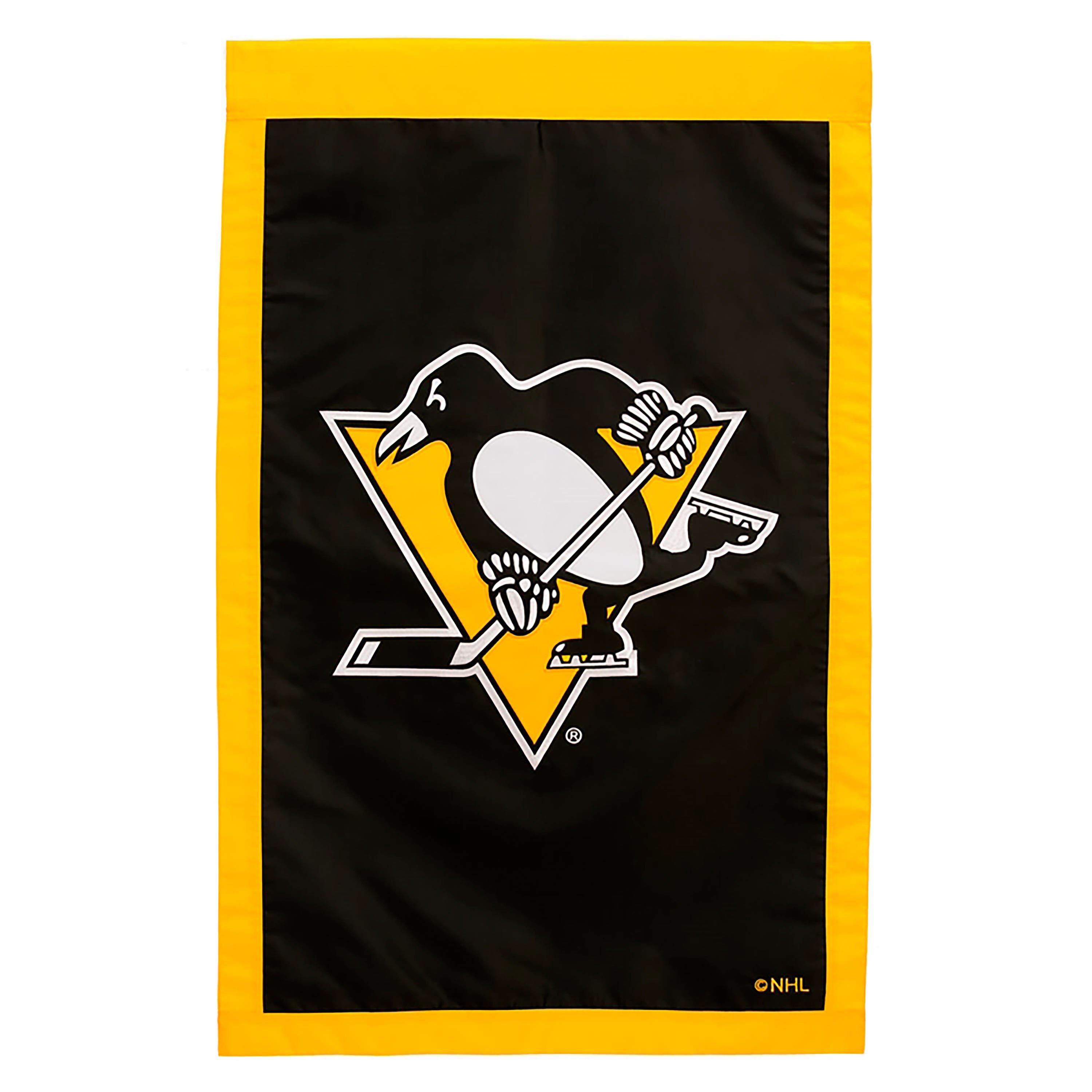 Team Sports America Pittsburgh Penguins Applique House Flag, 29 x 43 inches