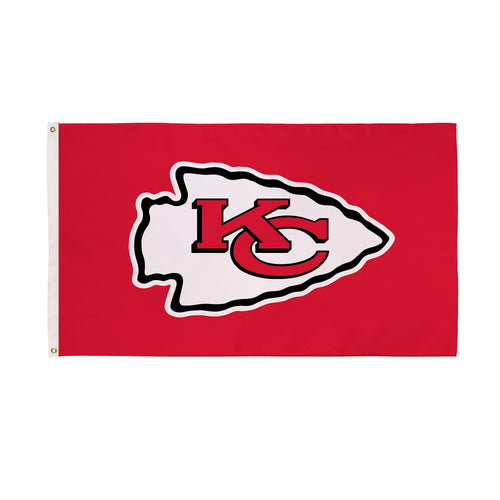3'x5' Single Sided Flag w/ 2 Grommets, Kansas City Chiefs