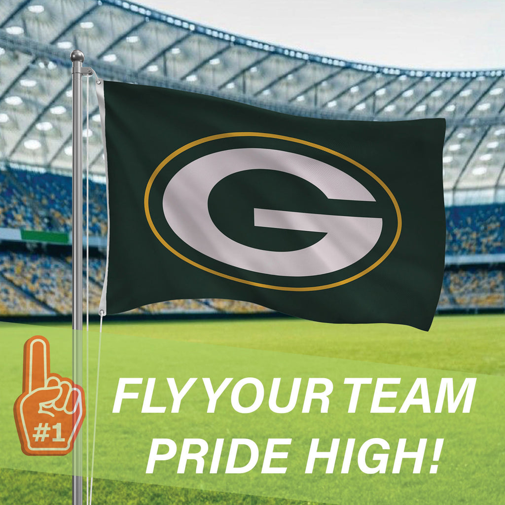 3'x5' Single Sided Flag w/ 2 Grommets, Green Bay Packers