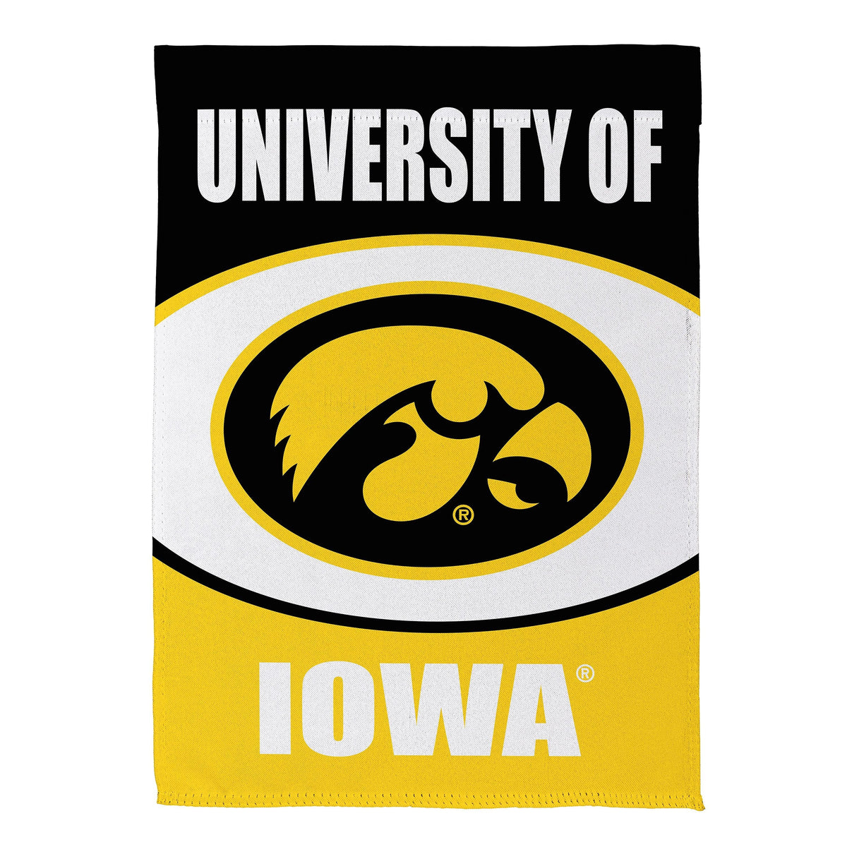 University of Iowa Suede Garden Flag