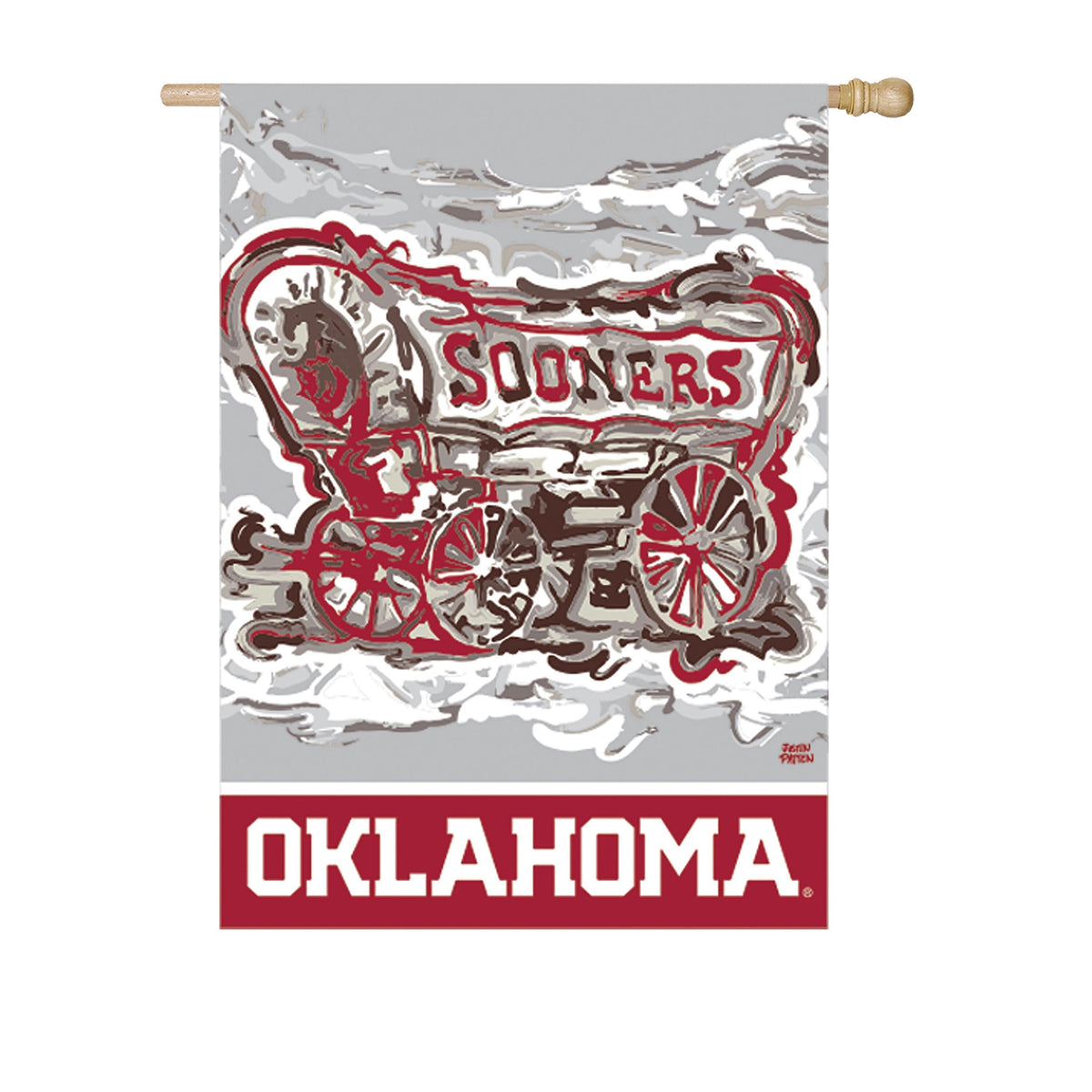 University of Oklahoma Suede House Flag Justin Patten