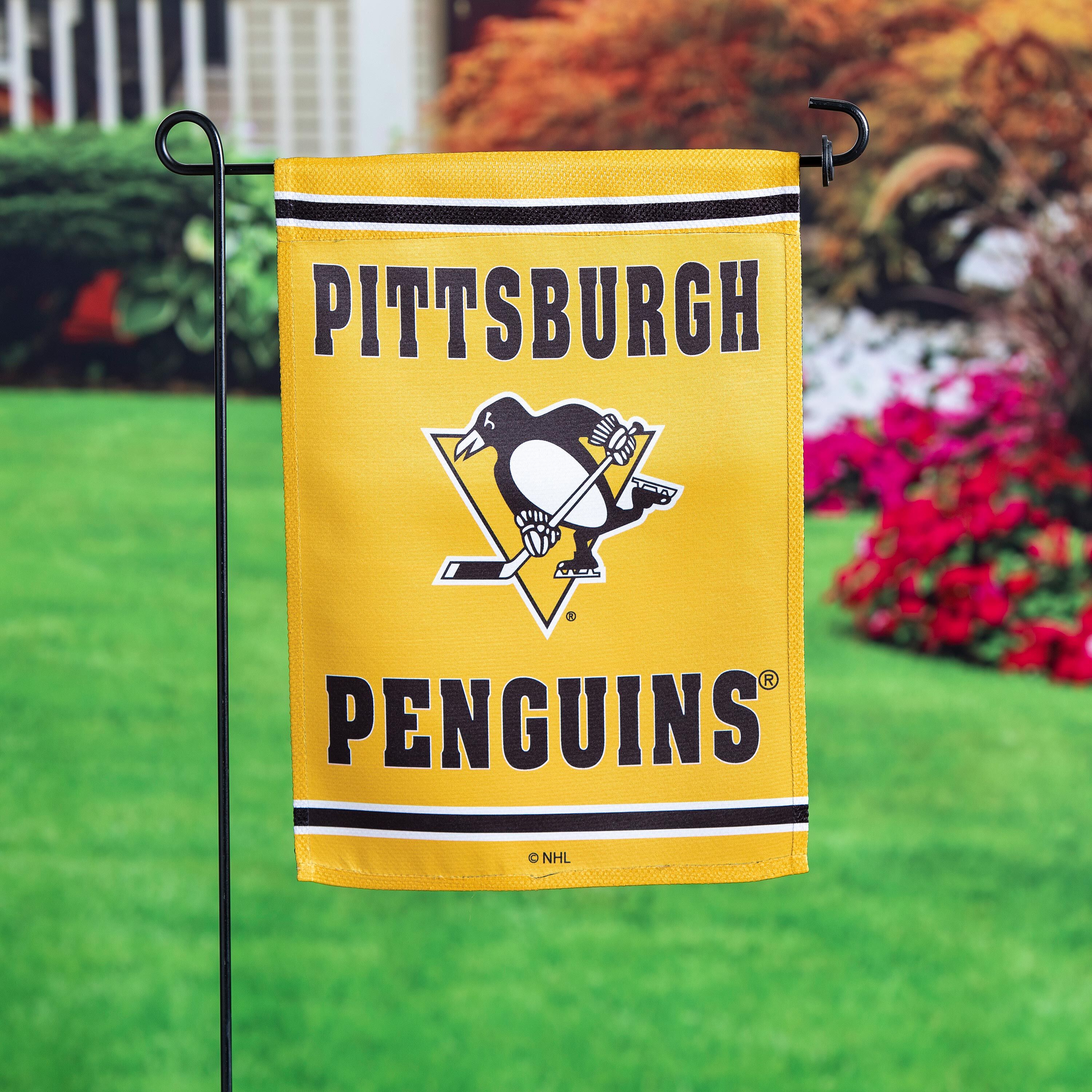 Pittsburgh Penguins Embossed Suede Garden Flag