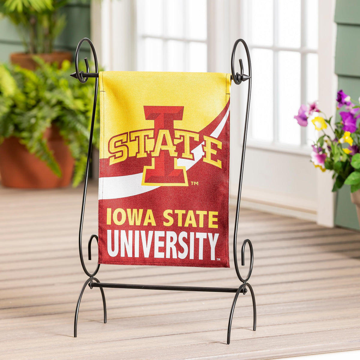 Iowa State University Burlap Flag GDN Size