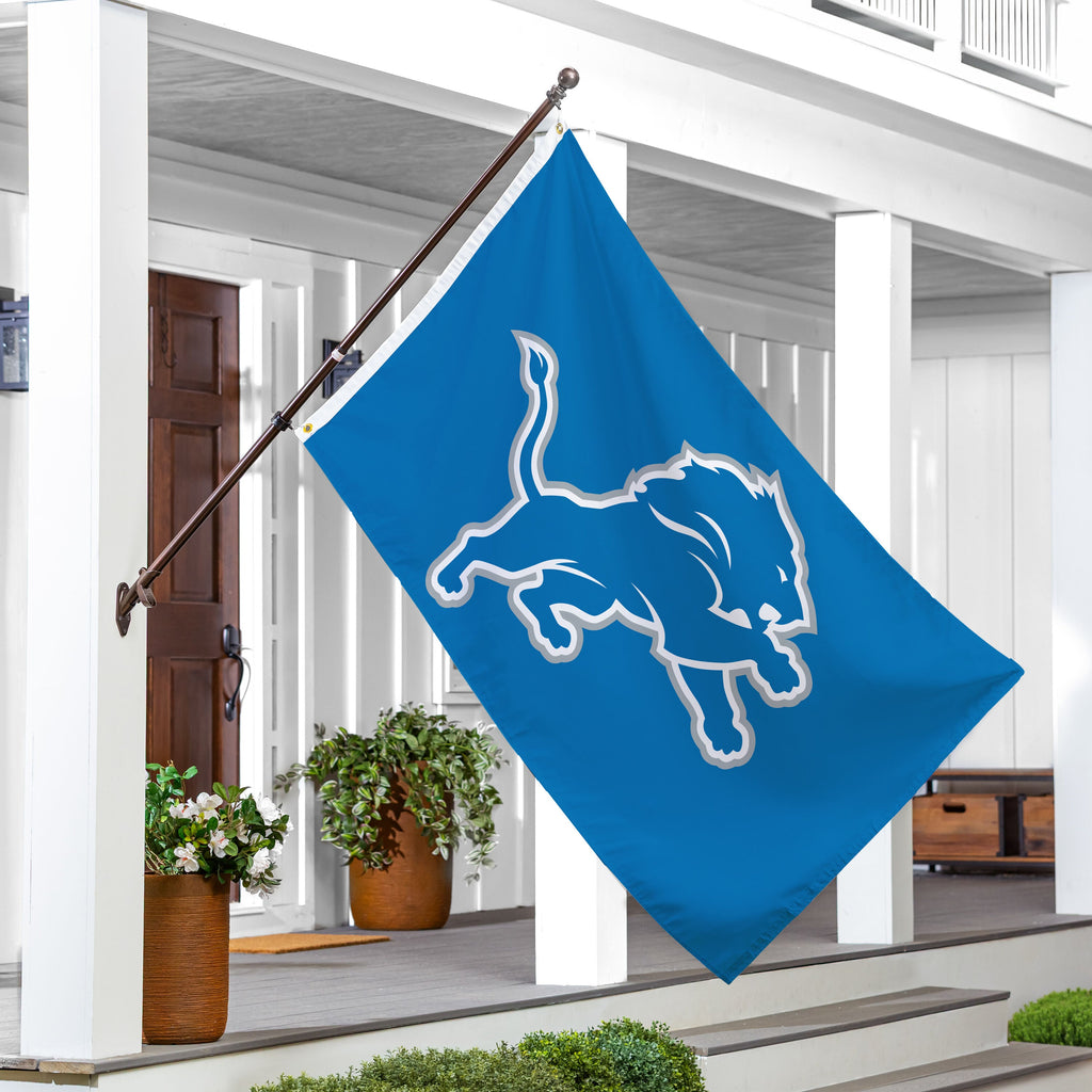 Detroit Lions Single Sided Flag w/ 2 Grommets, 3'x5'