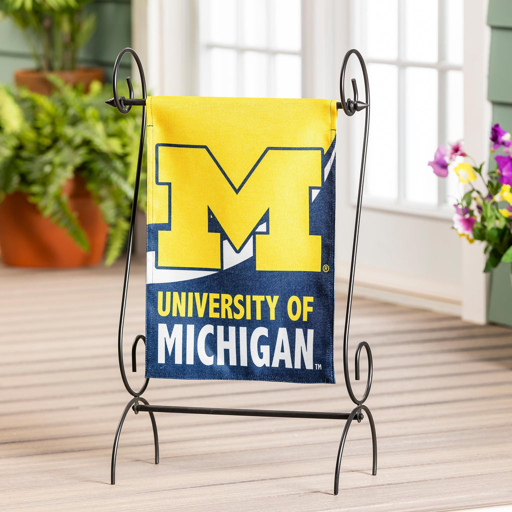 University Of Michigan Burlap Flag GDN Size
