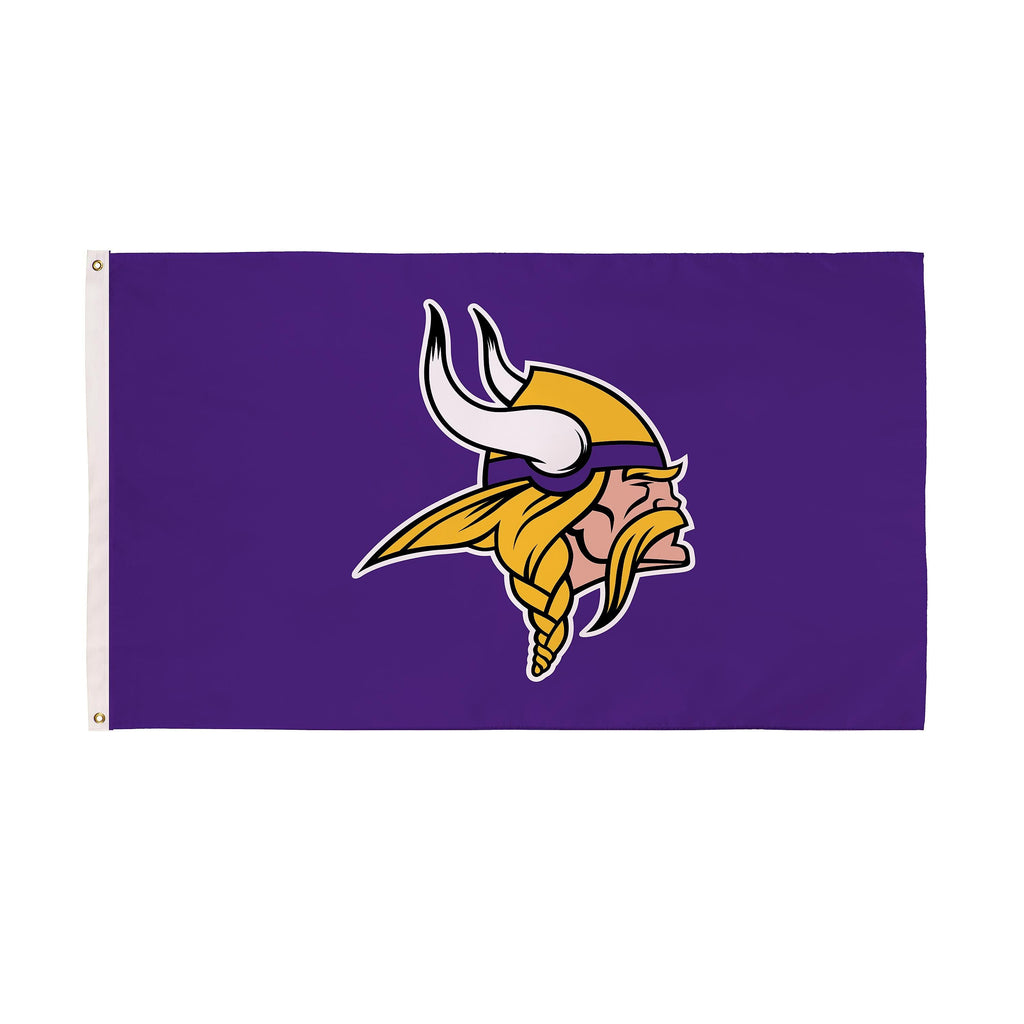 Minnesota Vikings Single Sided Flag w/ 2 Grommets, 3'x5'
