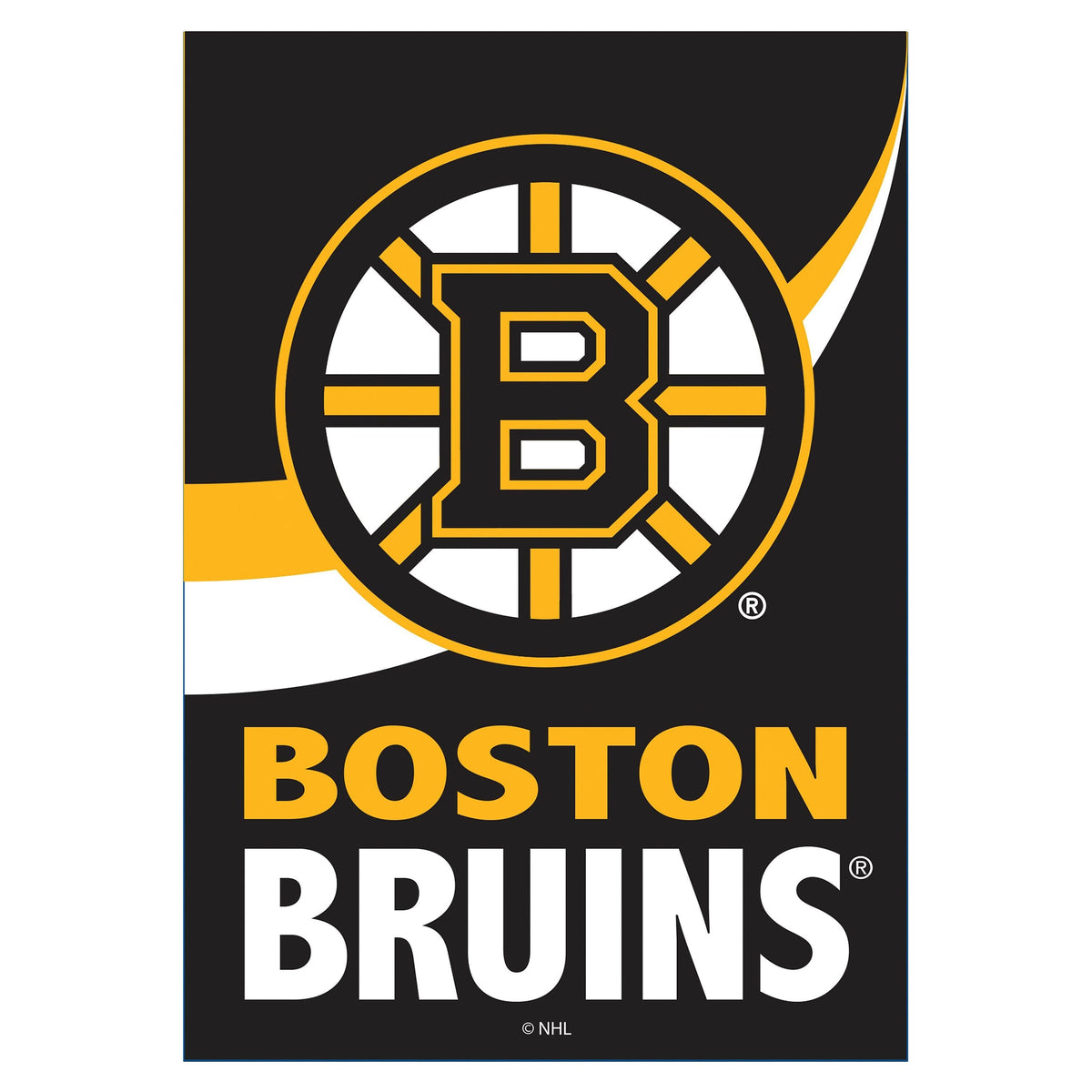 Boston Bruins Burlap Flag GDN Size