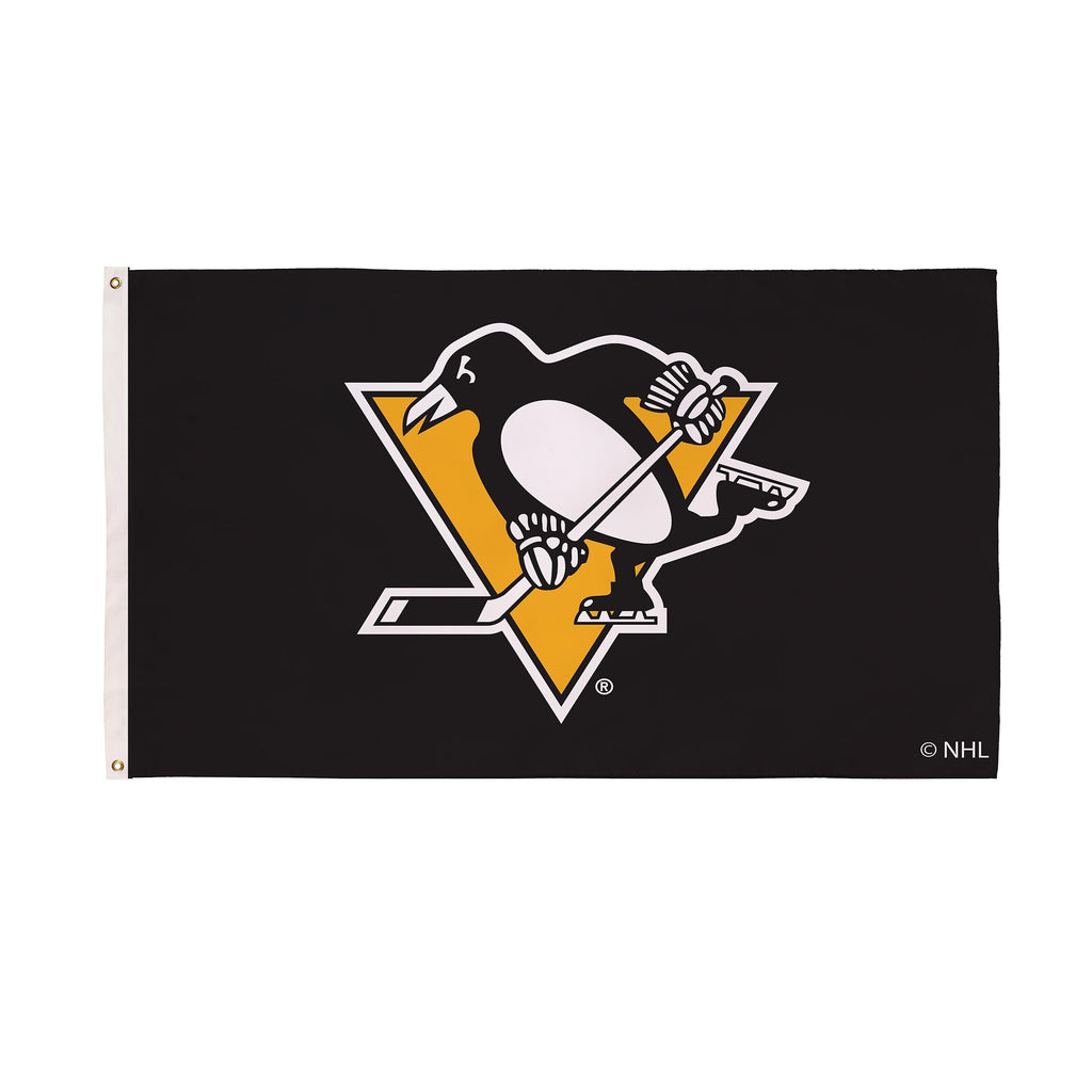 Pittsburgh Penguins Single Sided Flag w/ 2 Grommets, 3'x5'