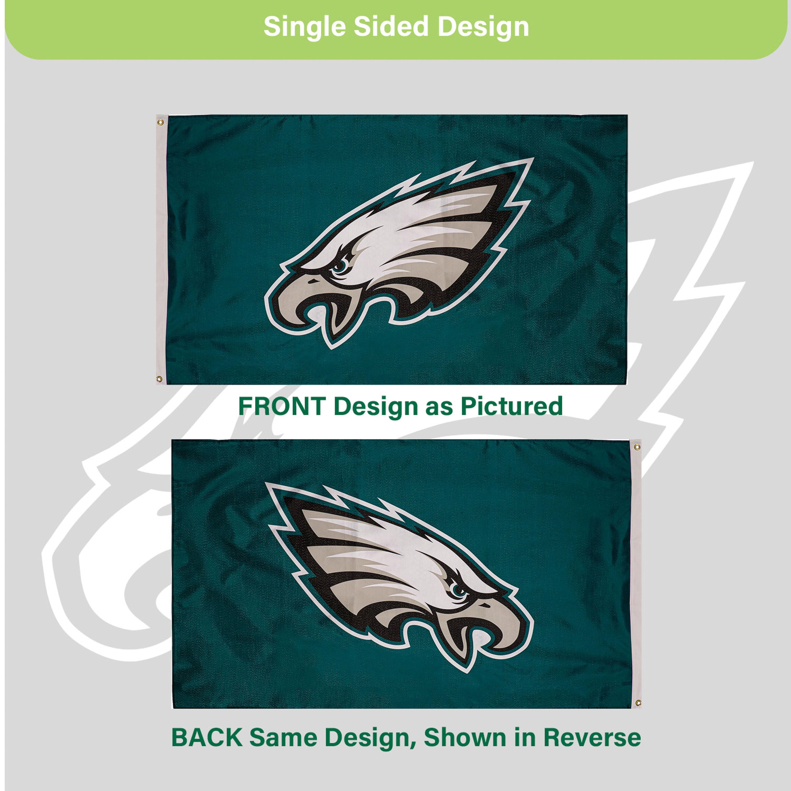 3'x5' Single Sided Flag w/ 2 Grommets, Philadelphia Eagles