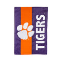 Clemson University Mixed-Material Embellished Appliqué Garden Flag