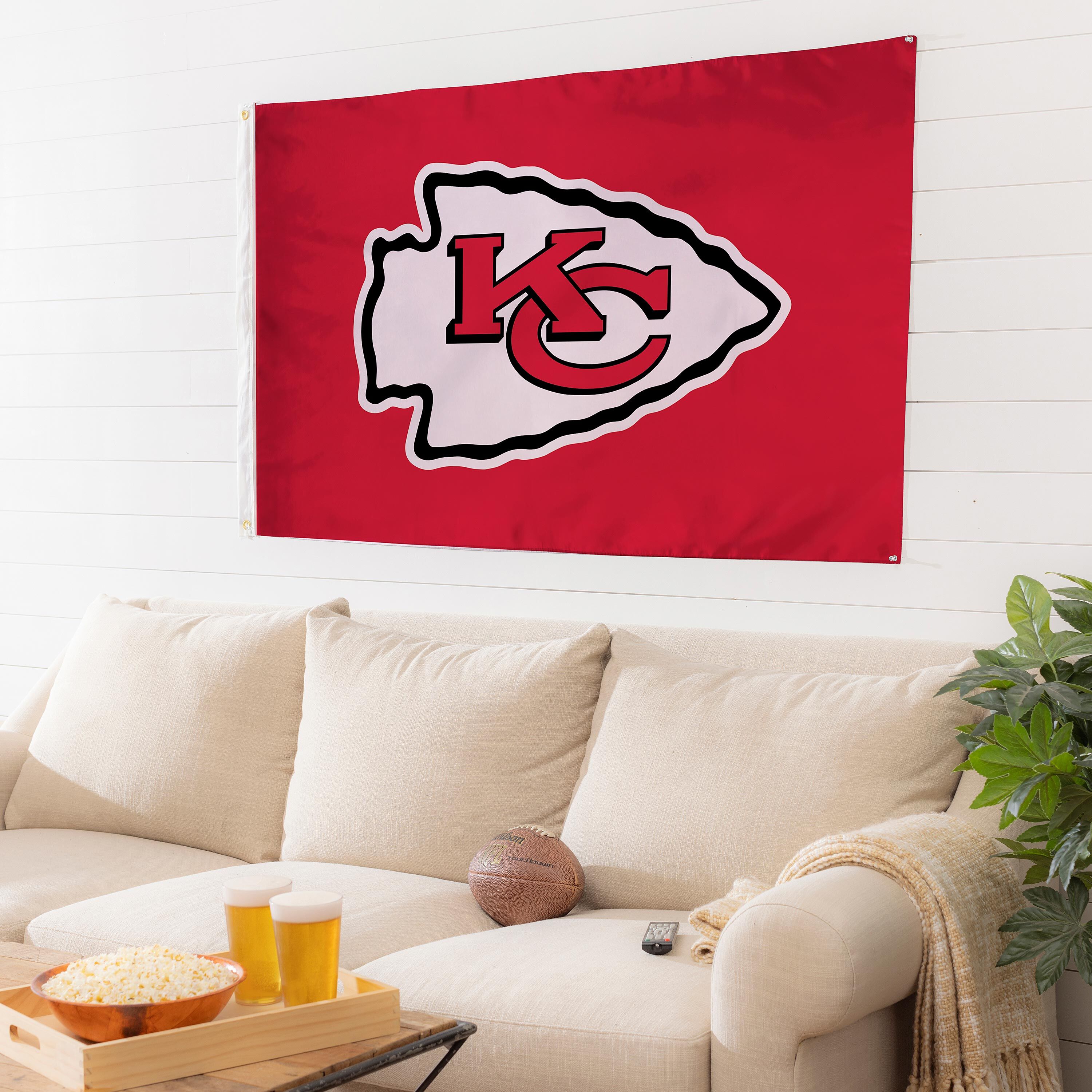 3'x5' Single Sided Flag w/ 2 Grommets, Kansas City Chiefs