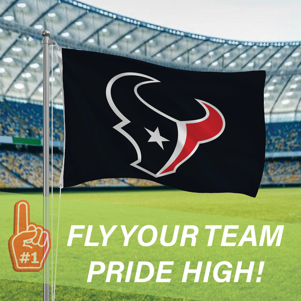 Houston Texans Single Sided Flag w/ 2 Grommets, 3'x5'