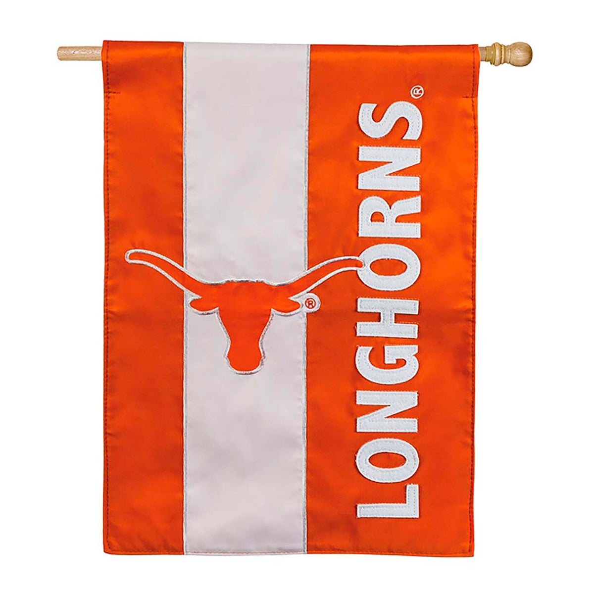University of Texas Mixed-Material Embellished Appliqué House Flag