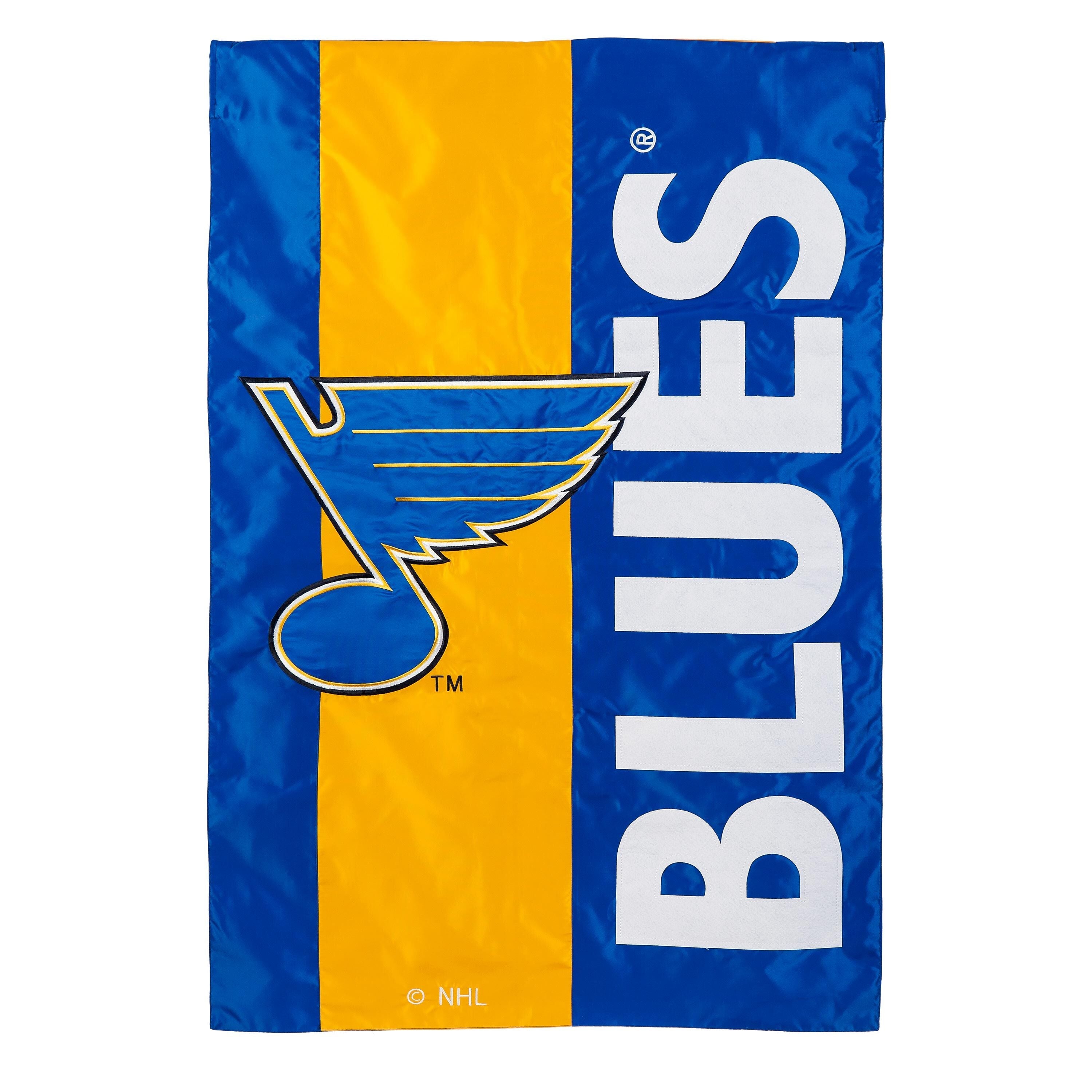 St Louis Blues Mixed-Material Embellished Appliqué Garden Flag