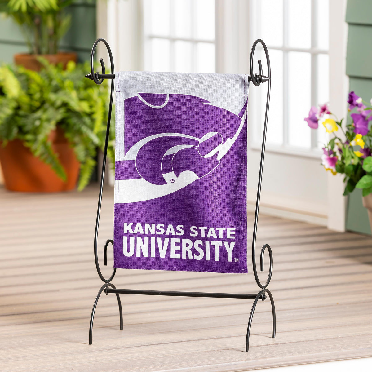 Kansas State University Burlap Flag GDN Size