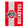 Ohio State University Mixed-Material Embellished Appliqué Garden Flag