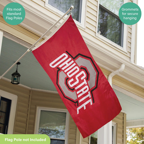 3'x5' Single Sided Flag w/ 2 Grommets, Ohio State University
