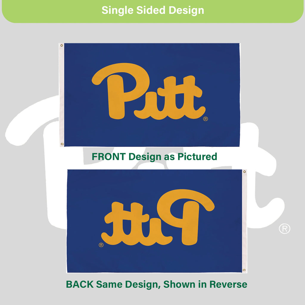 University of Pittsburgh Single Sided Flag w/ 2 Grommets, 3'x5'