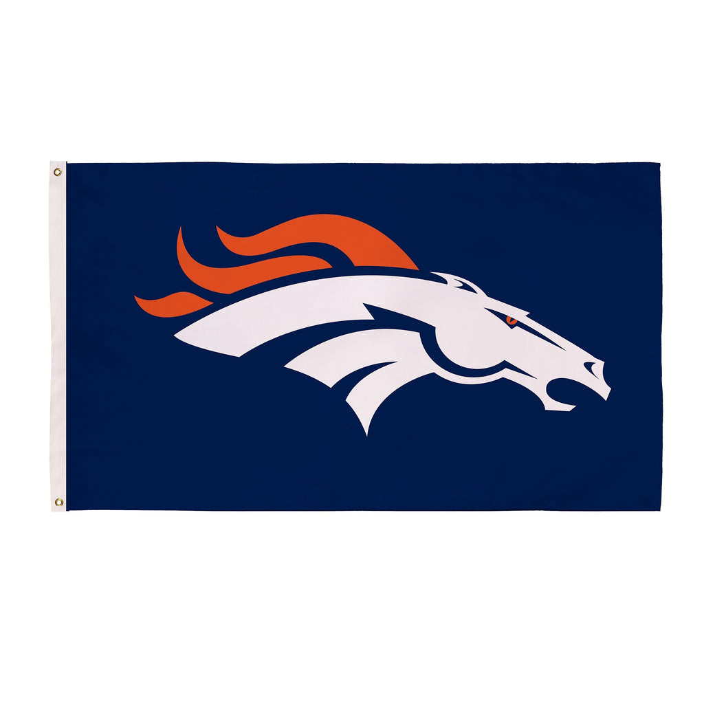 Denver Broncos Single Sided Flag w/ 2 Grommets, 3'x5'