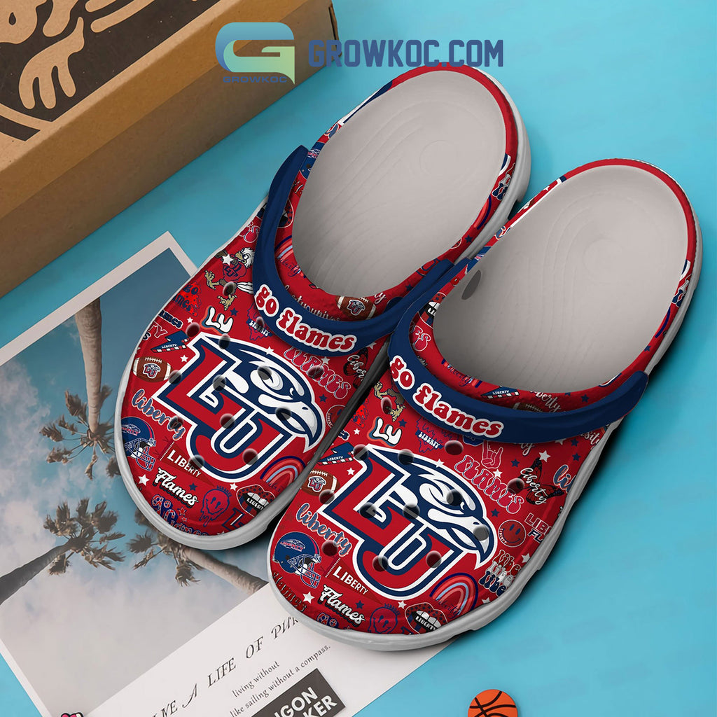 Liberty Flames Love Football Let's Go Clogs Crocs