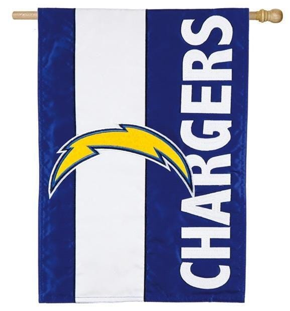 Los Angeles Chargers Flag 2 Sided Applique House Banner